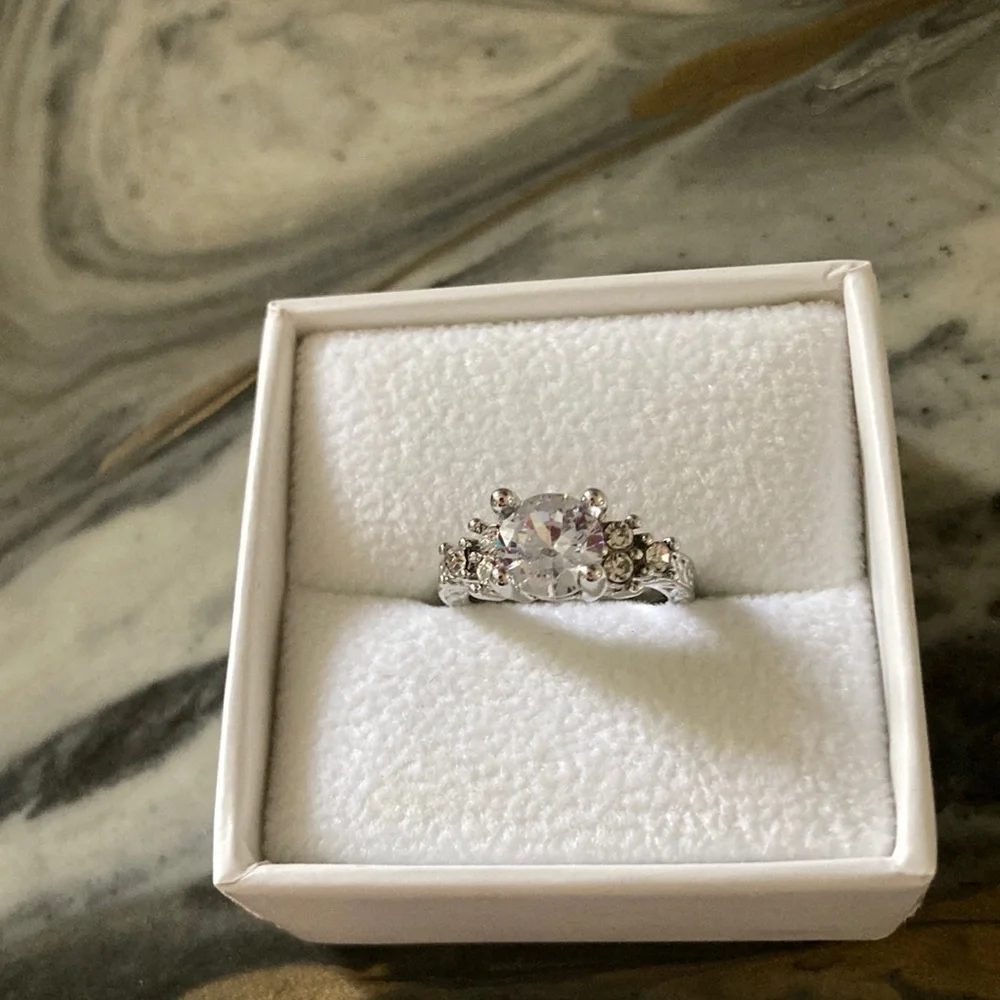 Stainless Steel Simulated Diamond Ring